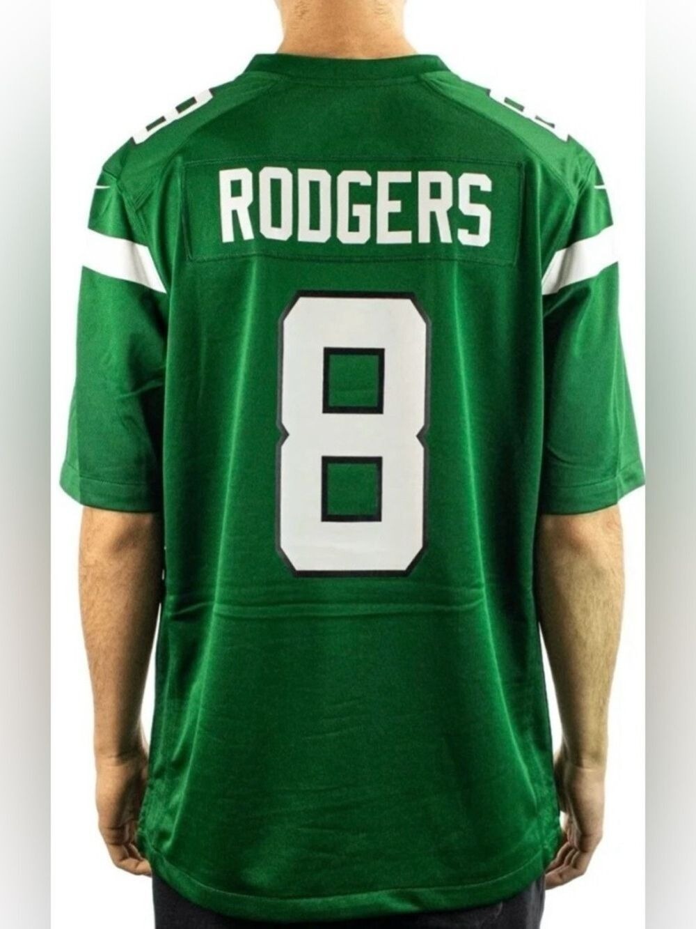 NFL New York Jets Aaron Rodgers #8 Green Football Jersey NWOT - Picture 2 of 15